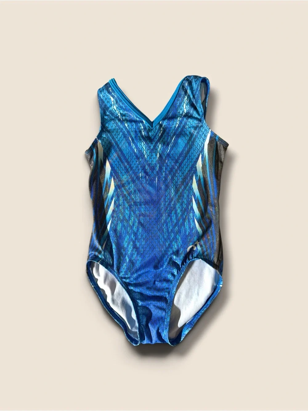 GK Blue Patterned Girls One-Piece Swimsuit